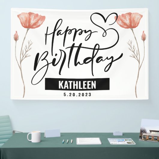 Individuelle Name Happy Birthday Banner Geschenk f (Messe)