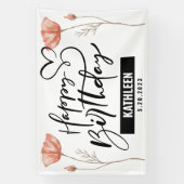 Individuelle Name Happy Birthday Banner Geschenk f (Vertikal)