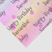 Individuelle Name Happy Birthday farbenfroh Seidenpapier (Ausschnitt)