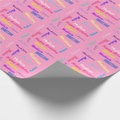 Individuelle Name Happy Birthday Geschenkpapier (Ecke)