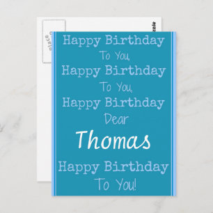 individuelle Name Happy Birthday Song Postcard Postkarte