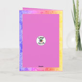 Individuelle Name Happy Geburtstag Hübsch Pink Cup Karte (Rückseite)