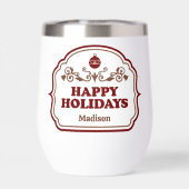 Individuelle Name Happy Holidays (Rückseite)