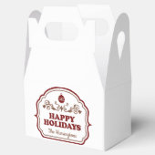 Individuelle Name Happy Holidays Gefälligkeitsboxe Geschenkschachtel (Geöffnet)