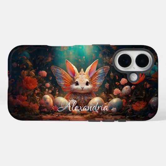 Individuelle Name Happy Osterfest Bunny mit Ostere Case-Mate iPhone Hülle (Rückseite (Horizontal))