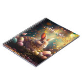 Individuelle Name Happy Osterfest Bunny mit Ostere Notizblock (Linke Seite)