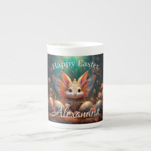 Individuelle Name Happy Osterfest Bunny mit Ostere Porzellantasse