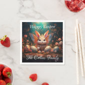 Individuelle Name Happy Osterfest Bunny mit Ostere Serviette (Beispiel)