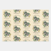 Individuelle Name Happy St Patricks Day Sugar Skul Geschenkpapier Set (Vorderseite 2)