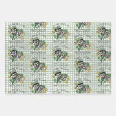 Individuelle Name Happy St Patricks Day Sugar Skul Geschenkpapier Set (Vorderseite)