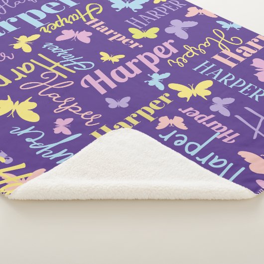 Individuelle Name Harper lila Sherpadecke (3/4)