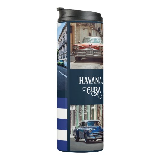 Individuelle Name Havana CUBA Cars Thermosbecher (Nach rechts gedreht)