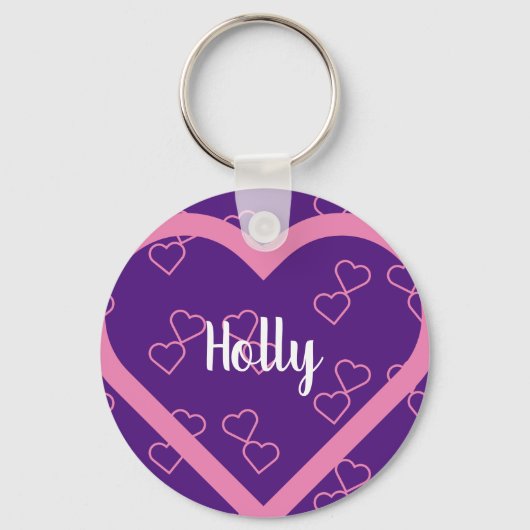 Individuelle Name Heart Schlüsselanhänger (Vorderseite)