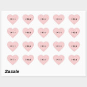 Individuelle Name Heart Shaped Graph Line Stickers (Blatt)