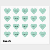 Individuelle Name Heart Shaped Graph Line Stickers (Blatt)