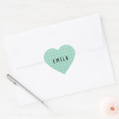 Individuelle Name Heart Shaped Graph Line Stickers (Umschlag)