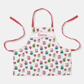 Individuelle Name Hearts and Ice Cream Schürze für (Vorderseite)