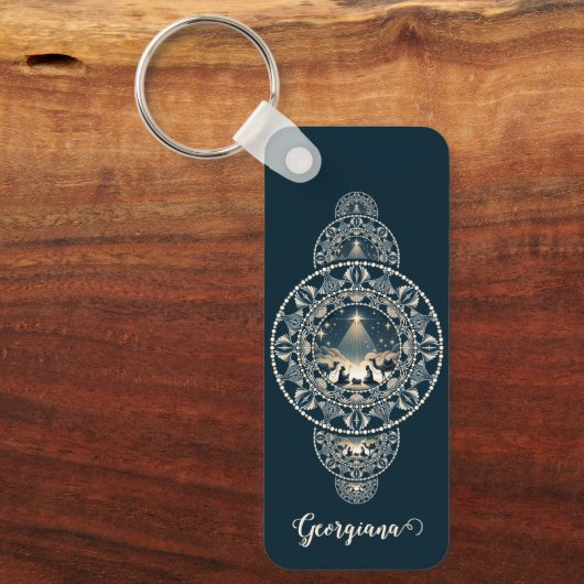 Individuelle Name Heiliger Star des Wunders Orname Schlüsselanhänger (Vorderseite)