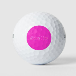 Individuelle Name Heiß rosa Einfach Golfball