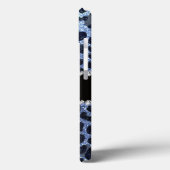 Individuelle Name hellblauer Glitzer Leopard Case-Mate iPhone Hülle (Rückseite / Links)