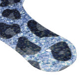 Individuelle Name hellblauer Glitzer Leopard Schneidebrett (Ecke)
