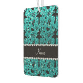 Individuelle Name helle Aqua Glitzer Ballerinas Autolufterfrischer (Links)