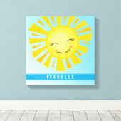 INDIVIDUELLE NAME helle, moderne und fröhliche Son Leinwanddruck (Insitu (Holzboden))