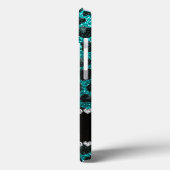 Individuelle Name heller Aqua-Glitzer Leoparddruck Case-Mate iPhone Hülle (Rückseite / Links)