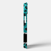 Individuelle Name heller Aqua-Glitzer Leoparddruck Case-Mate iPhone Hülle (Rückseite / Rechts)