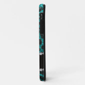 Individuelle Name heller Aqua-Glitzer Leoparddruck Case-Mate iPhone Hülle (Hinten/Links)
