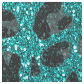 Individuelle Name heller Aqua-Glitzer Leoparddruck Stoff (Nahaufnahme)
