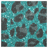 Individuelle Name heller Aqua-Glitzer Leoparddruck Stoff (Muster)
