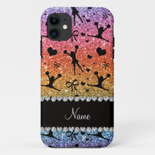 Individuelle Name heller Regenbogen Glitzer Chefin Case-Mate iPhone Hülle