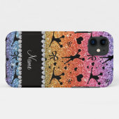 Individuelle Name heller Regenbogen Glitzer Chefin Case-Mate iPhone Hülle (Rückseite (Horizontal))