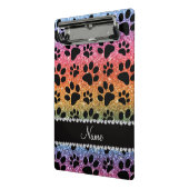 Individuelle Name heller Regenbogen Glitzer schwar Mini Klemmbrett (Gewinkelt2)