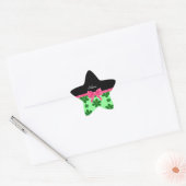 Individuelle Name hellgrün Glitzer Blume rosa Bug Stern-Aufkleber (Umschlag)