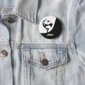 Individuelle Name Hello Black and White Golf Button (Beispiel)