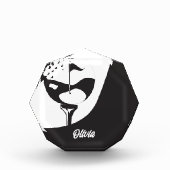 Individuelle Name Hello Black and White Golf Fotoblock (Vorderseite)