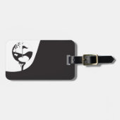 Individuelle Name Hello Black and White Golf Gepäckanhänger (Vorderseite horizontal)