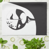 Individuelle Name Hello Black and White Golf Geschirrtuch (Gefaltet)