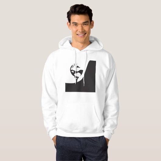 Individuelle Name Hello Black and White Golf Hoodie (Vorne ganz)