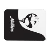 Individuelle Name Hello Black and White Golf Magnet (Horizontal)