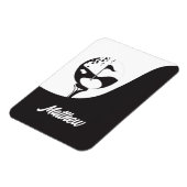 Individuelle Name Hello Black and White Golf Magnet (Linke Seite)