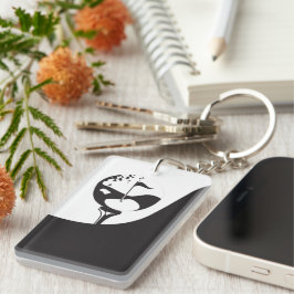 Individuelle Name Hello Black and White Golf Schlüsselanhänger