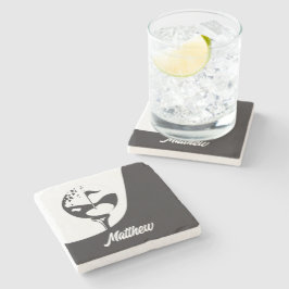 Individuelle Name Hello Black and White Golf Steinuntersetzer