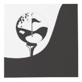 Individuelle Name Hello Black and White Golf Würfel (Vorderseite)