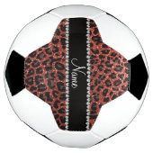 Individuelle Name, hellorange Glitzer Leopard Fußball (Gedreht)