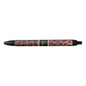 Individuelle Name, hellorange Glitzer Leopard Kugelschreiber (Vorderseite)