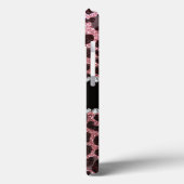 Individuelle Name hellrosa Glitzer Leopard Case-Mate iPhone Hülle (Rückseite / Links)
