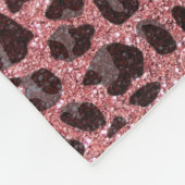 Individuelle Name hellrosa Glitzer Leopard Fleecedecke (Ecke)